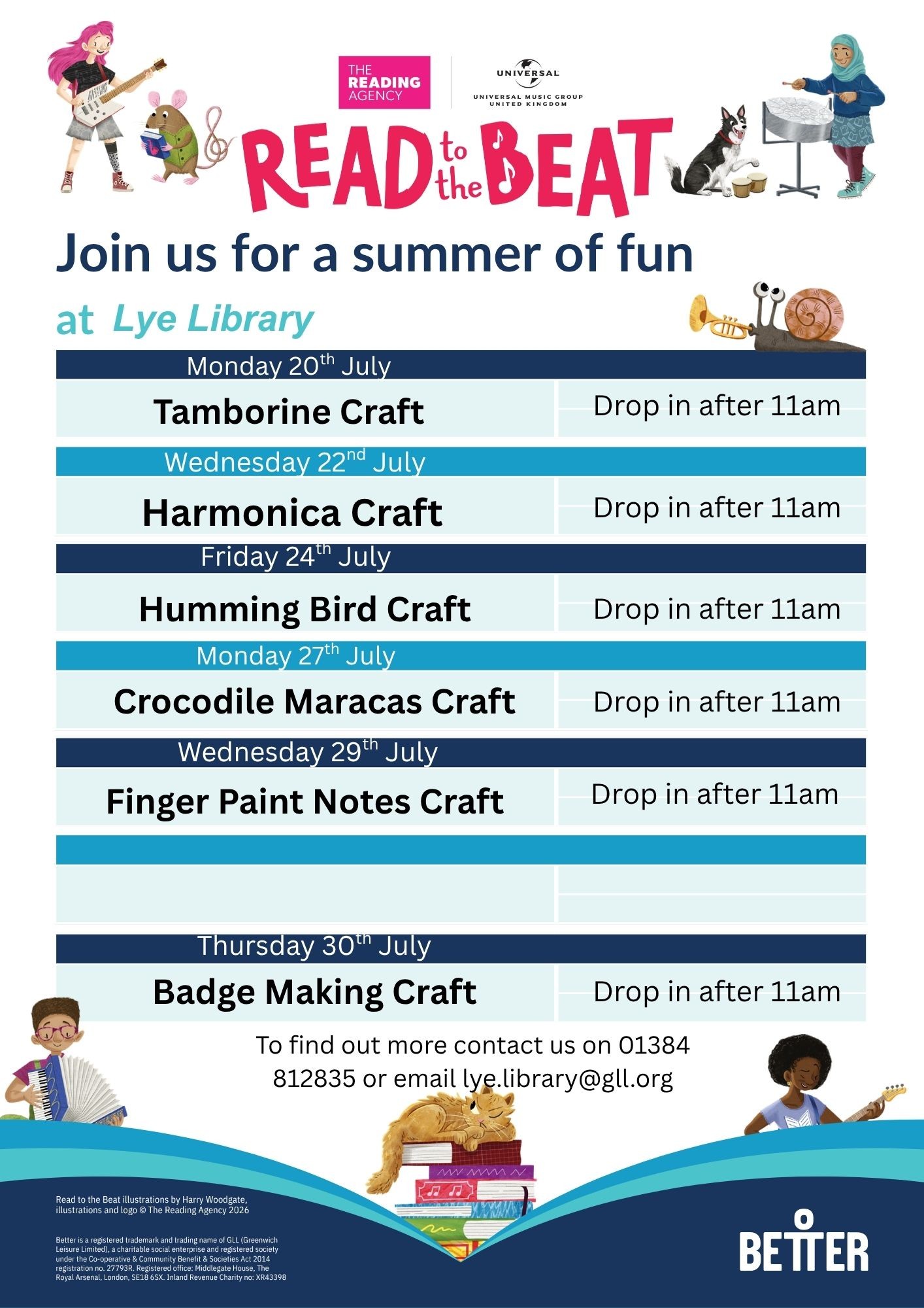 Lye Library - Summer Reading Challenge Activities 20-30 July 2026